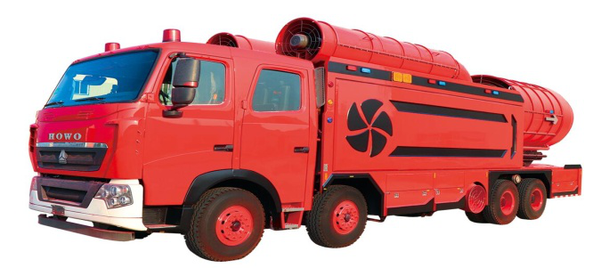  HOWO 550,000 m3 smoke exhaust fire truck 
